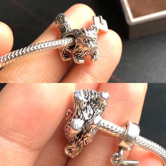 Authentic Pandora Bracelet with 4 Pandora Charms - Picture 10 of 13